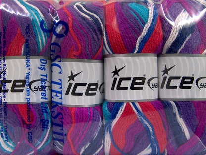 Favorite Ethnic Purple Shades, Red, Blue, White, Turquoise Sku:fnt2-53783