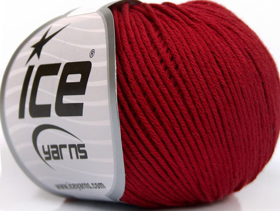 Organic Baby Cotton Burgundy Sku:fnt2-54732