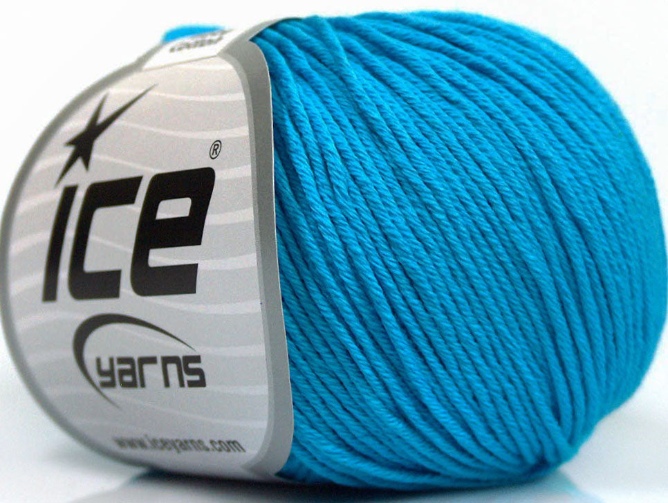 Organic Baby Cotton Turquoise Sku:fnt2-55221