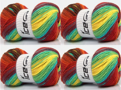 Magic Light Yellow, Green, Turquoise, Maroon, Red, Burgundy Sku:fnt2-55958