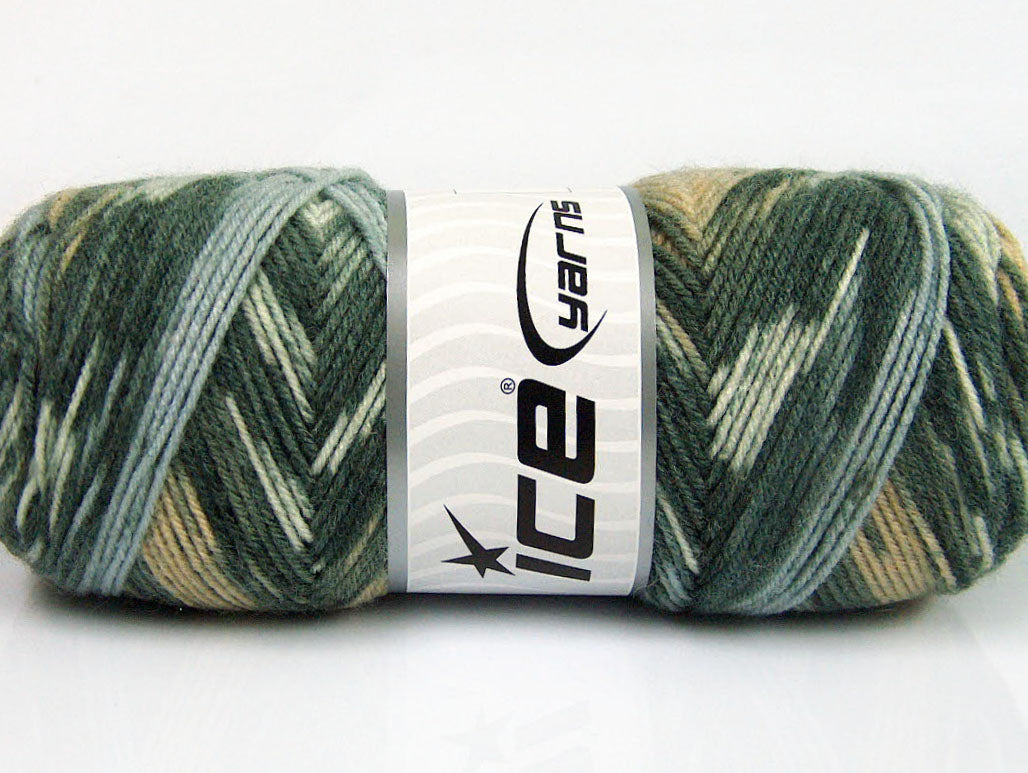 Bonito Ethnic Grey Shades, White, Light Brown, Light Blue Sku:fnt2-56443