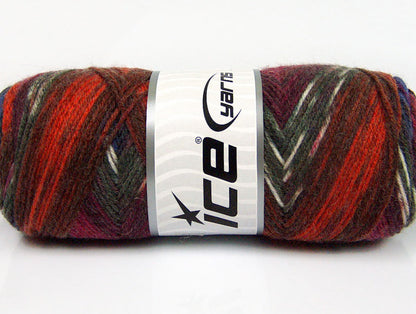 Bonito Ethnic Blue, Burgundy, Copper, Grey Shades, White Sku:fnt2-56455