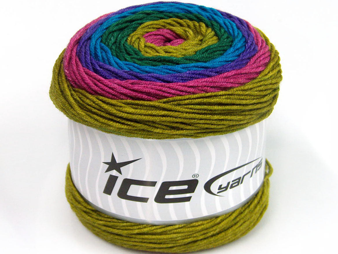 Cakes Aran Orchid, Purple, Turquoise, Green Shades Sku:fnt2-56553