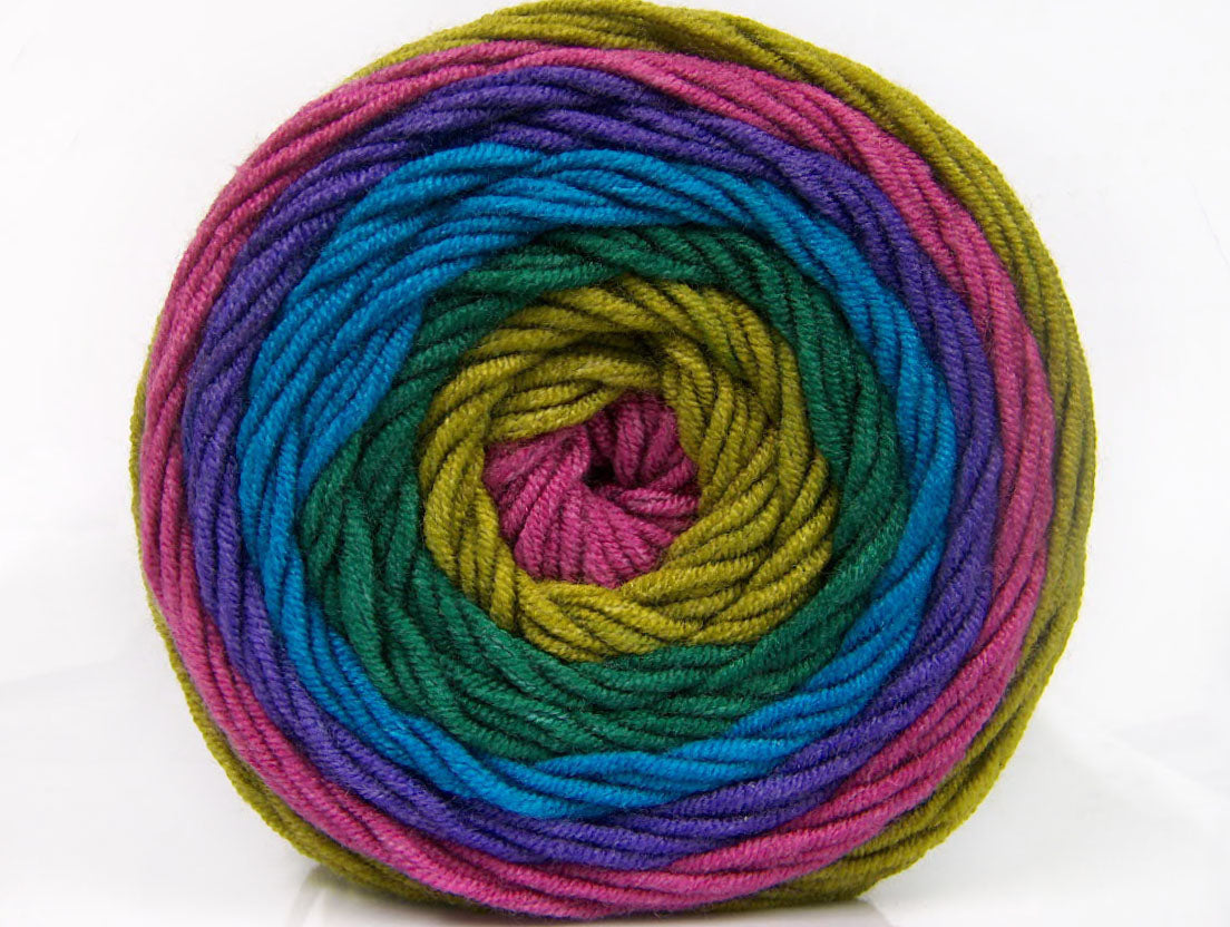 Cakes Aran Orchid, Purple, Turquoise, Green Shades Sku:fnt2-56553