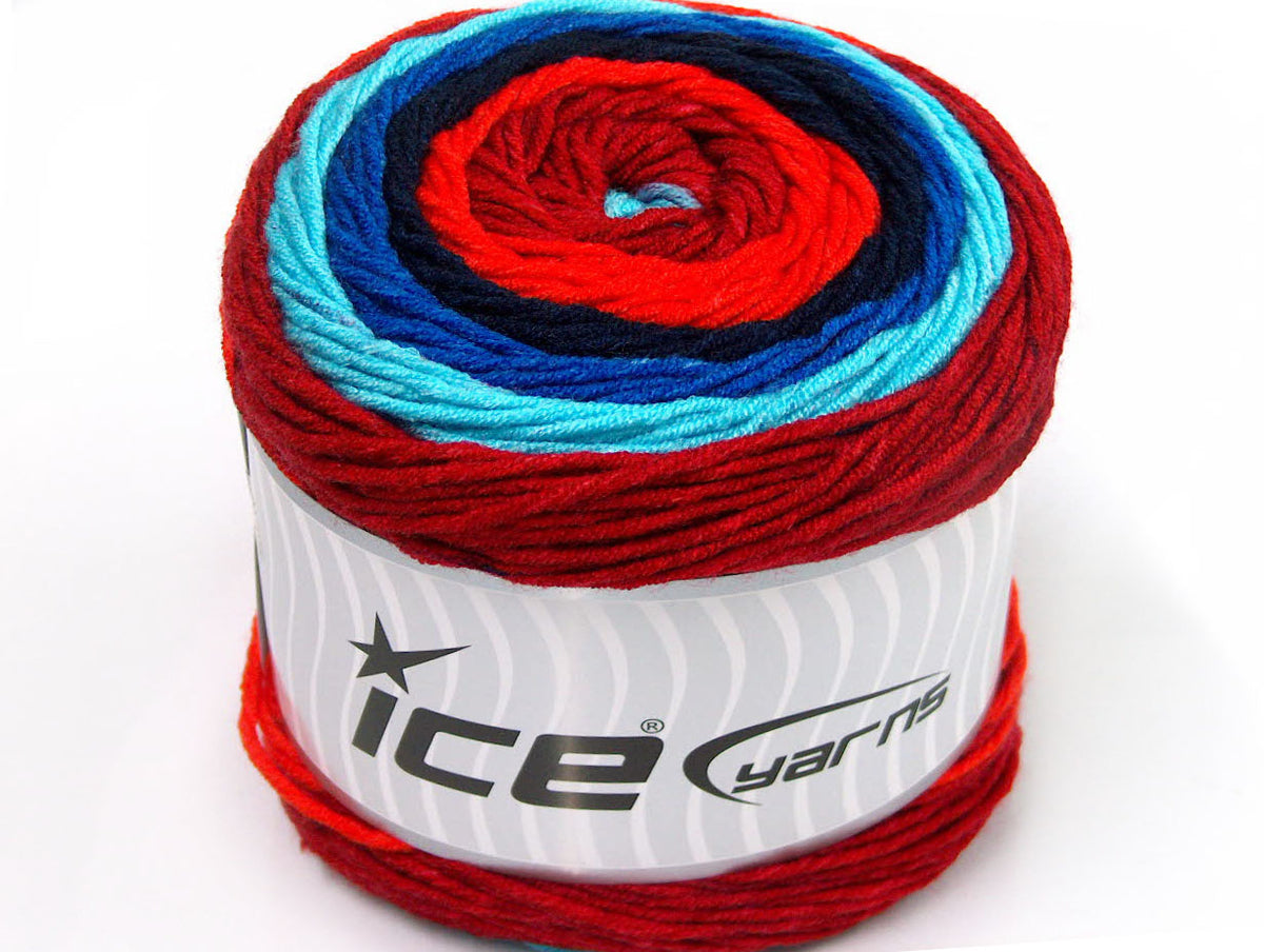Cakes Aran Salmon, Burgundy, Blue Shades Sku:fnt2-56555