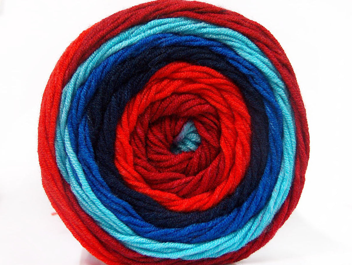 Cakes Aran Salmon, Burgundy, Blue Shades Sku:fnt2-56555