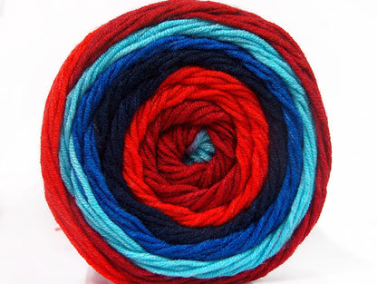 Cakes Aran Salmon, Burgundy, Blue Shades Sku:fnt2-56555