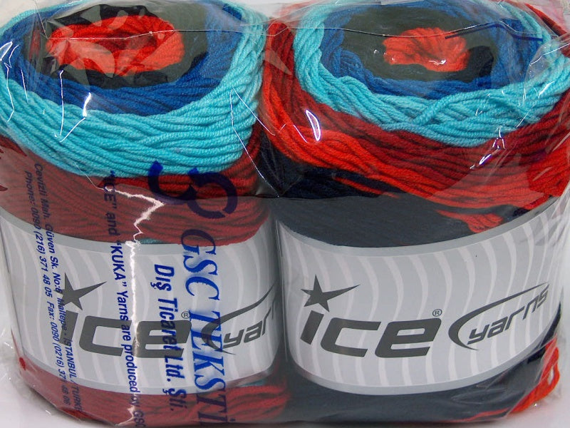 Cakes Aran Salmon, Burgundy, Blue Shades Sku:fnt2-56555