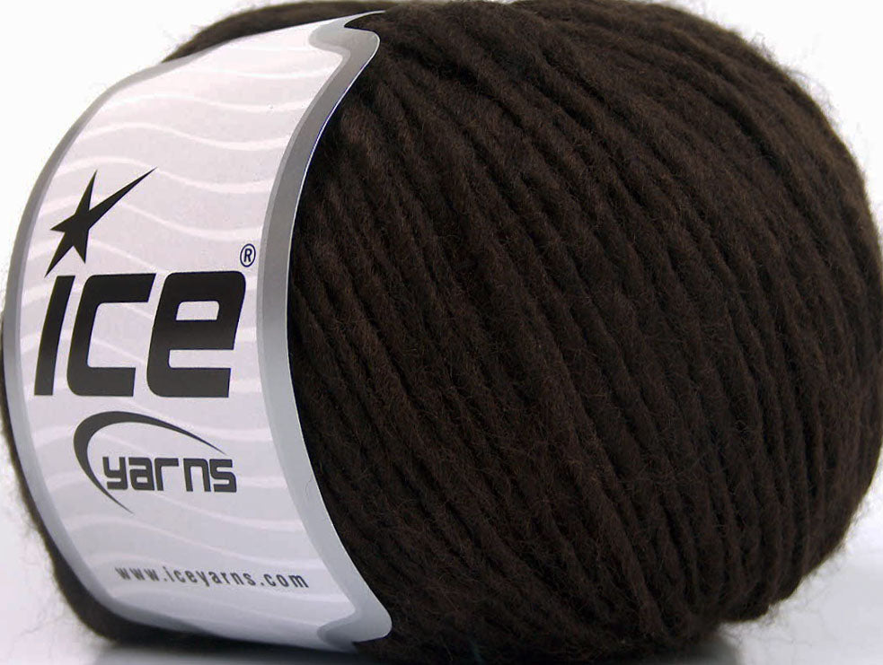 Wool Cord Aran Dark Brown fnt2-57002