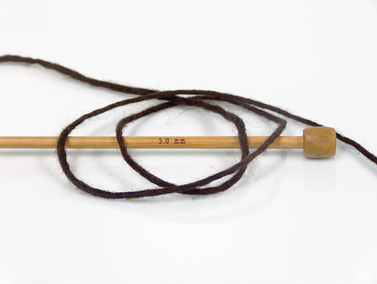 Wool Cord Aran Dark Brown fnt2-57002
