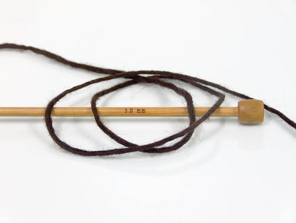 Wool Cord Aran Dark Brown fnt2-57002