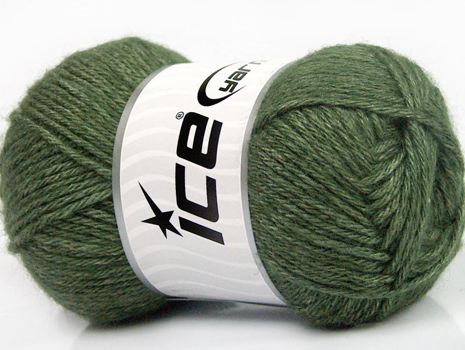 Silk Merino DK Dark Green Sku:fnt2-57670