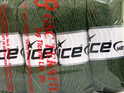 Silk Merino DK Dark Green Sku:fnt2-57670