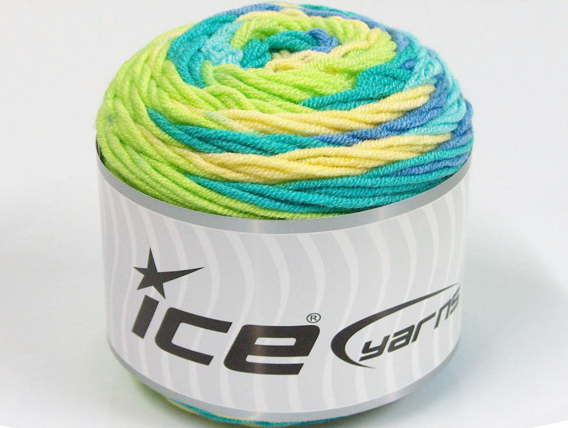 Cakes Blues Light Green, Yellow, Turquoise, Blue Sku:fnt2-58031