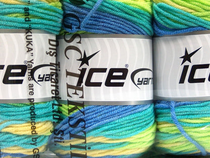 Cakes Blues Light Green, Yellow, Turquoise, Blue Sku:fnt2-58031