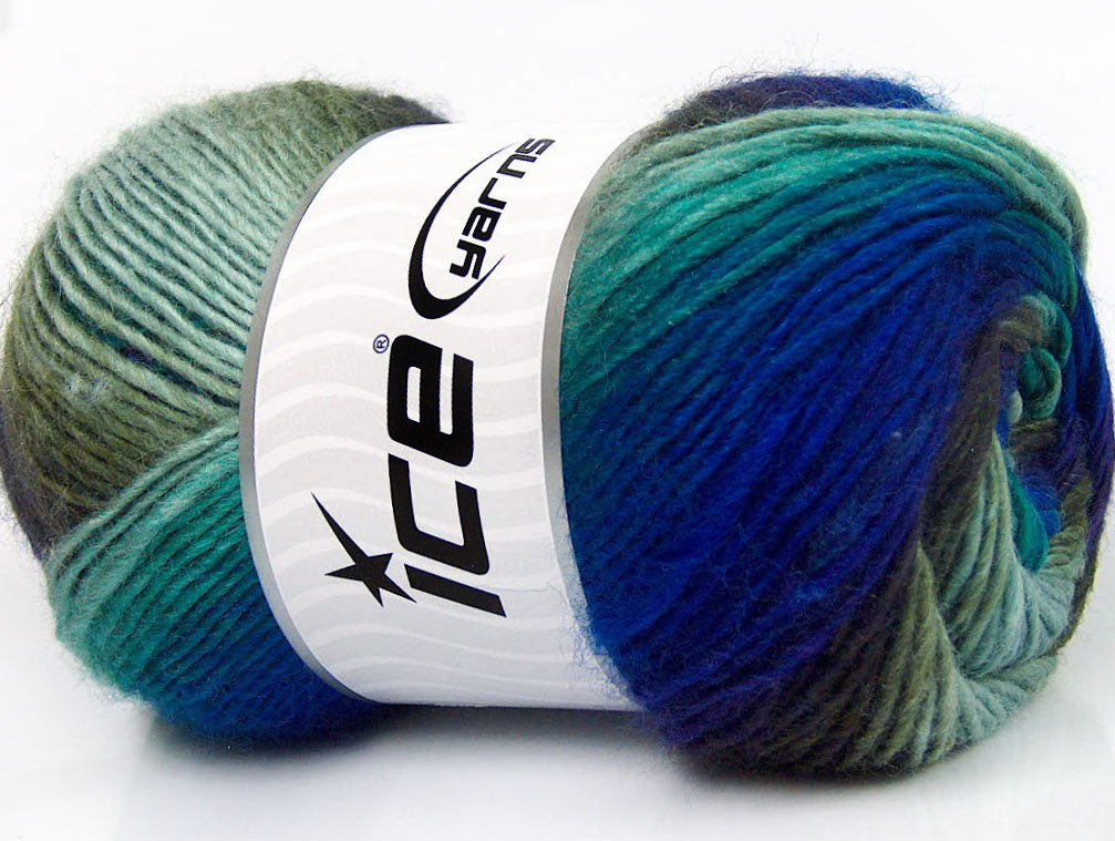 Lana Bella Purple, Blue, Turquoise, Khaki Sku:fnt2-58142