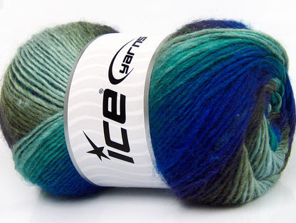 Lana Bella Purple, Blue, Turquoise, Khaki Sku:fnt2-58142