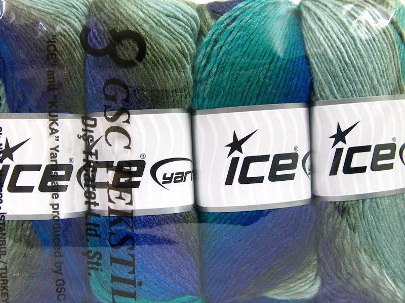Lana Bella Purple, Blue, Turquoise, Khaki Sku:fnt2-58142