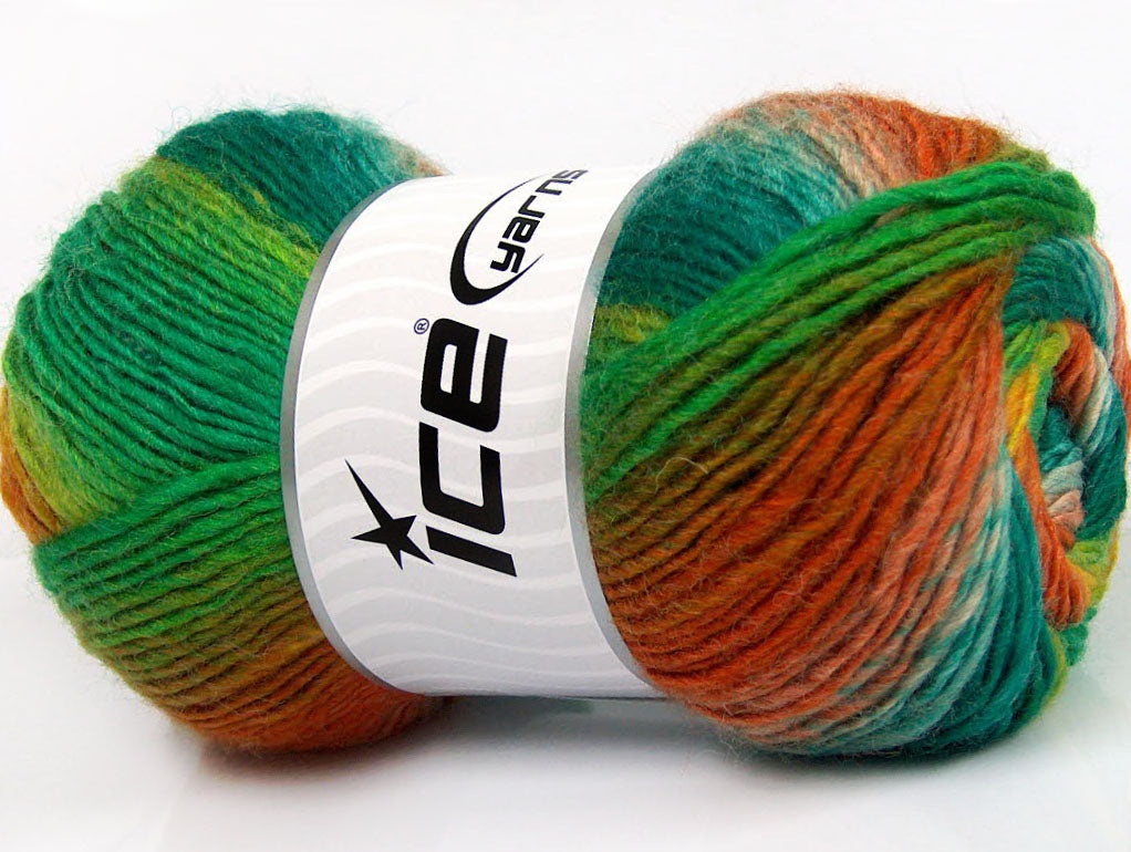 Lana Bella Green Shades, Orange, Gold Sku:fnt2-58148