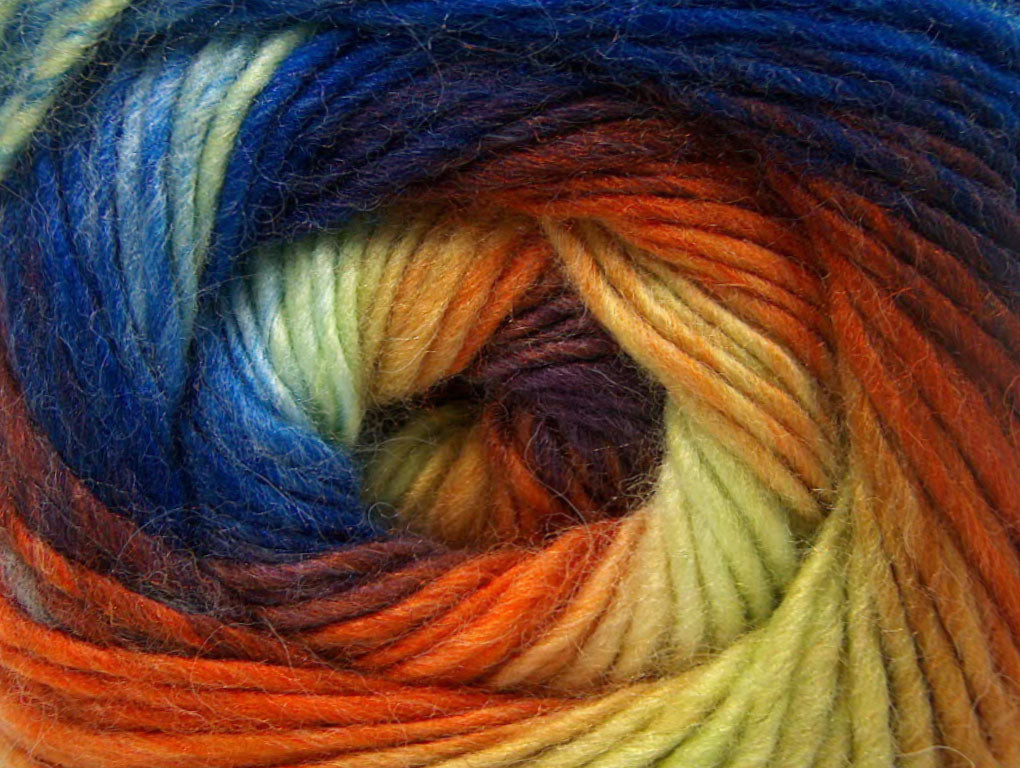 Lana Bella Blue Shades, Orange, Yellow, Maroon Sku:fnt2-58149