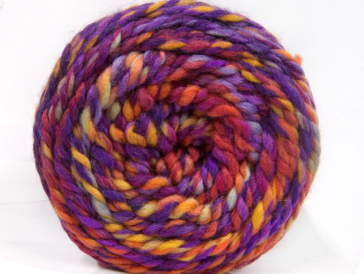 Cakes Wool Chunky Colors Purple, Red, Orange, Yellow fnt2-58153