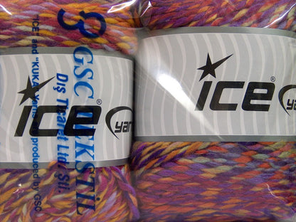 Cakes Wool Chunky Colors Purple, Red, Orange, Yellow fnt2-58153