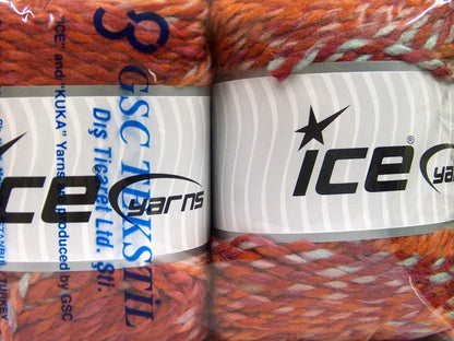 Cakes Wool Chunky Colors Copper, Orange, Orchid, Light Blue fnt2-58154