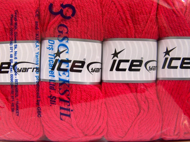 Wool Bulky Glitz Candy Pink fnt2-58206