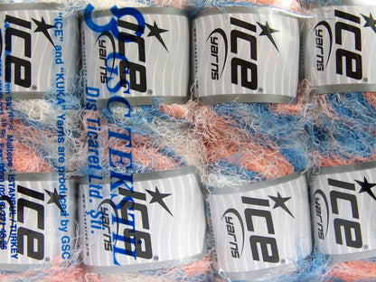 Modena Viscose Blue, Salmon, White Sku:fnt2-59588