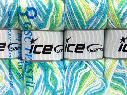 Favorite Baby Green Shades, Turquoise, Blue, White Sku:fnt2-59728