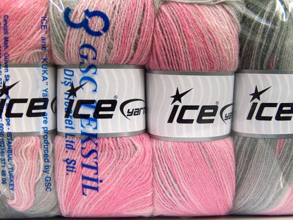 Angora Batik Pink Shades, Grey Shades Sku:fnt2-59752