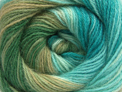 Angora Batik Turquoise, Green Shades Sku:fnt2-59757