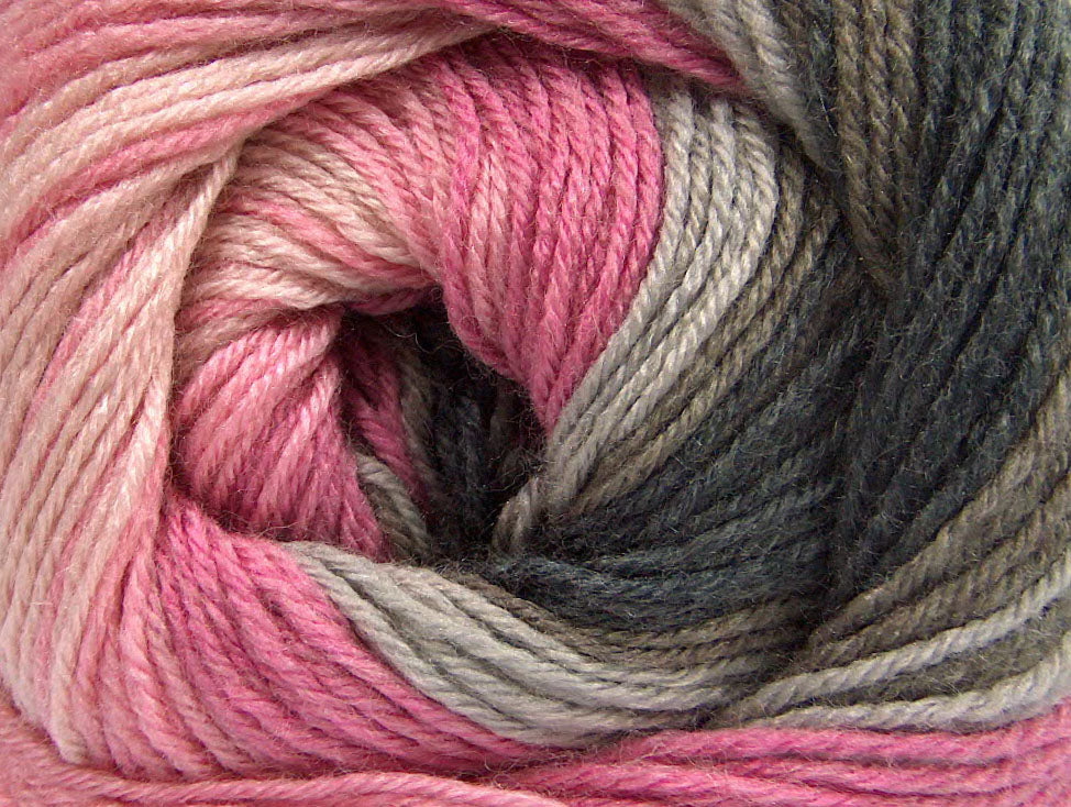 Merino Batik Pink Shades, Grey Shades, Brown Sku:fnt2-59771