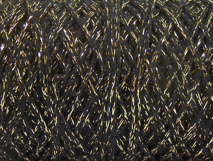 Macrame Cotton Glitz Black, Gold Sku:fnt2-60134