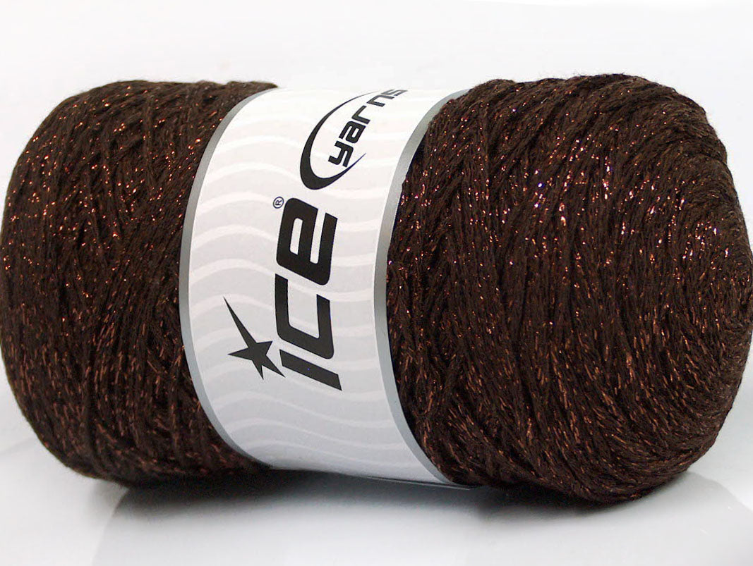 Macrame Cotton Glitz Brown, Copper Sku:fnt2-60135