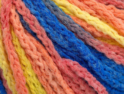 Monaco Blue, Yellow, Light Salmon Sku:fnt2-60446