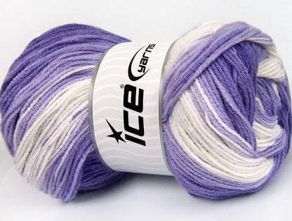 Baby Batik Lilac Shades, Cream Sku:fnt2-61138