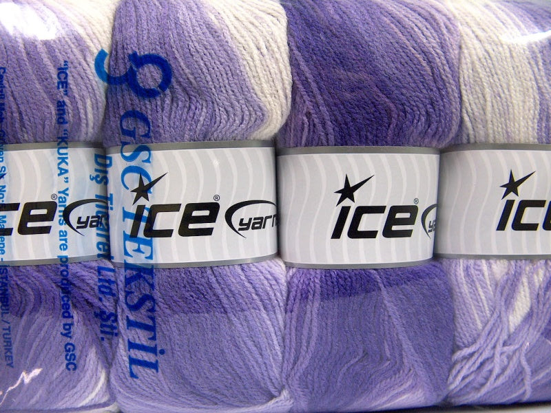 Baby Batik Lilac Shades, Cream Sku:fnt2-61138