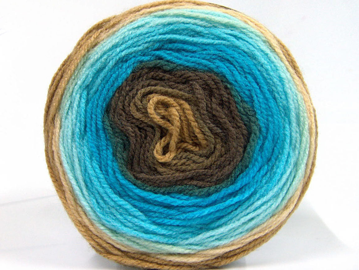 Cakes Baby Fine Brown Shades, Turquoise Shades Sku:fnt2-61143