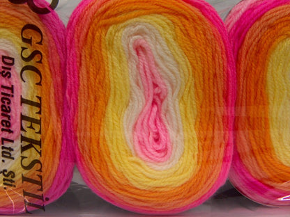 Cakes Baby Fine Pink, Fuchsia, Salmon, Orange, Yellow, White Sku:fnt2-61154