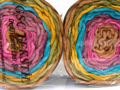 Cakes Chenille Gold, Turquoise, Purple, Pink, Brown, Khaki Sku:fnt2-61160