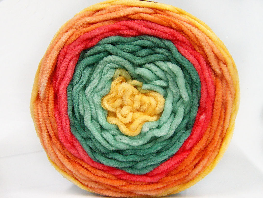 Cakes Chenille Yellow, Orange, Salmon, Green Shades Sku:fnt2-61168