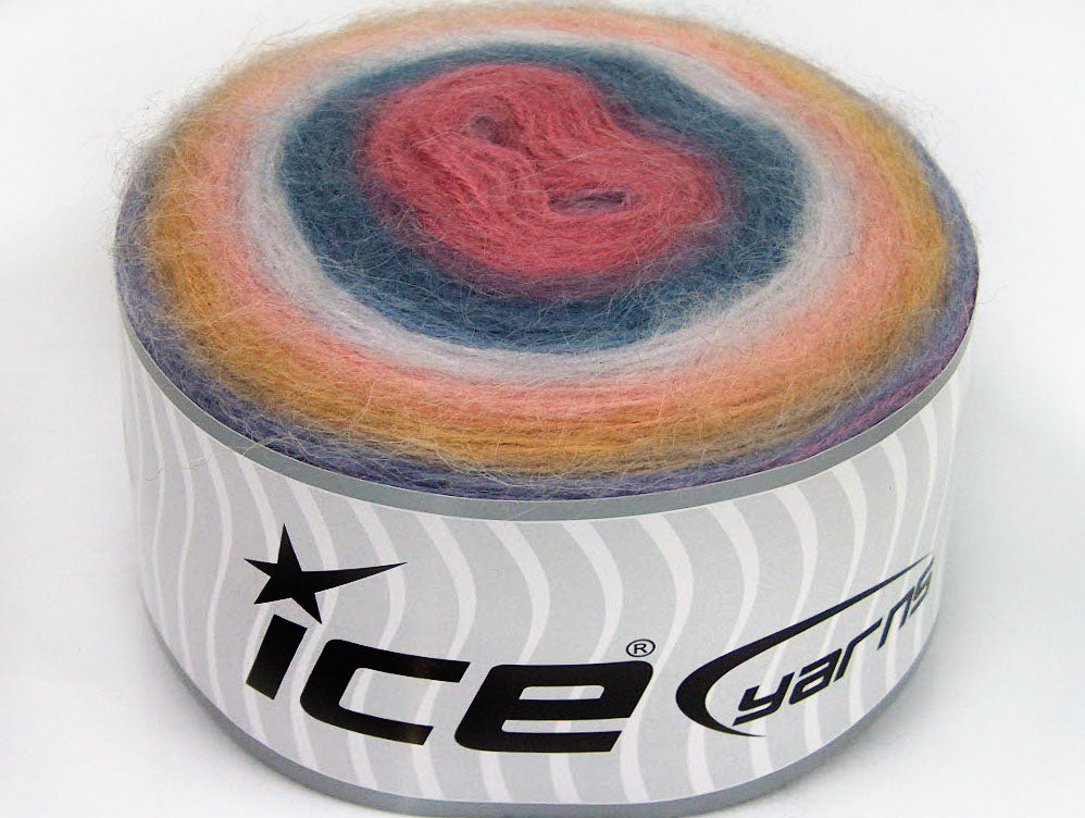 Cakes Angora Pink Shades, Lilac, Blue Shades Sku:fnt2-61242