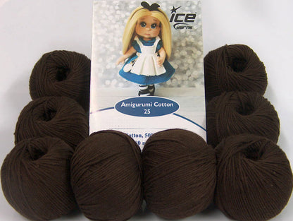 Amigurumi Cotton 25 Dark Brown Sku:fnt2-62377