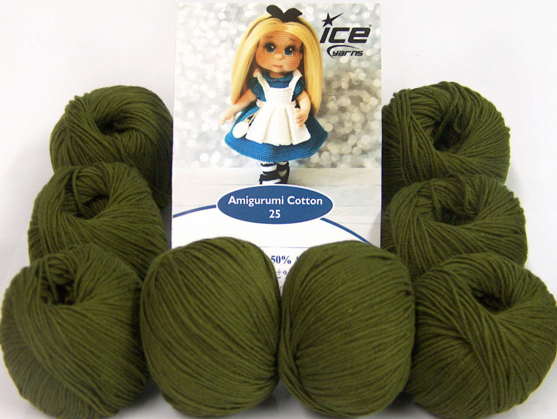 Amigurumi Cotton 25 Dark Khaki Sku:fnt2-62386