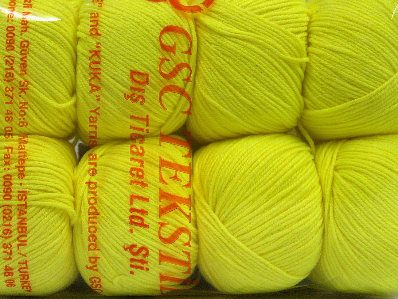 Amigurumi Cotton 25 Neon Yellow Sku:fnt2-62406