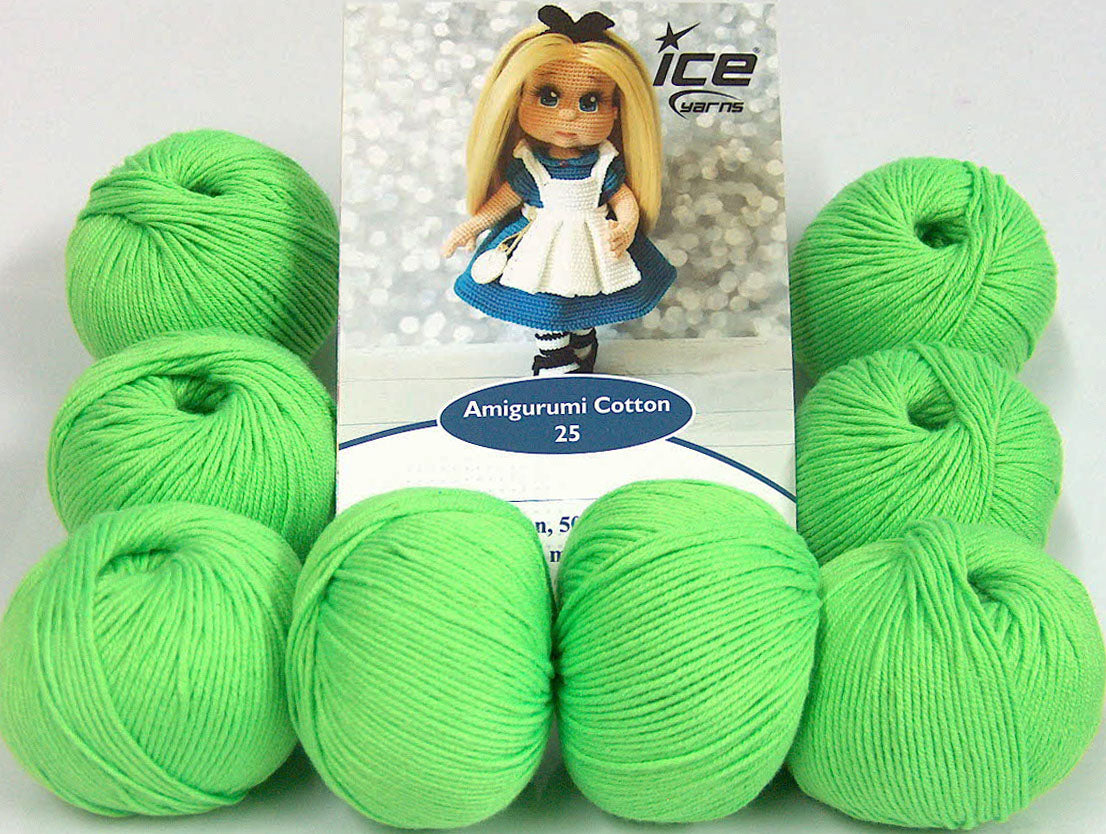 Amigurumi Cotton 25 Neon Green Sku:fnt2-62407