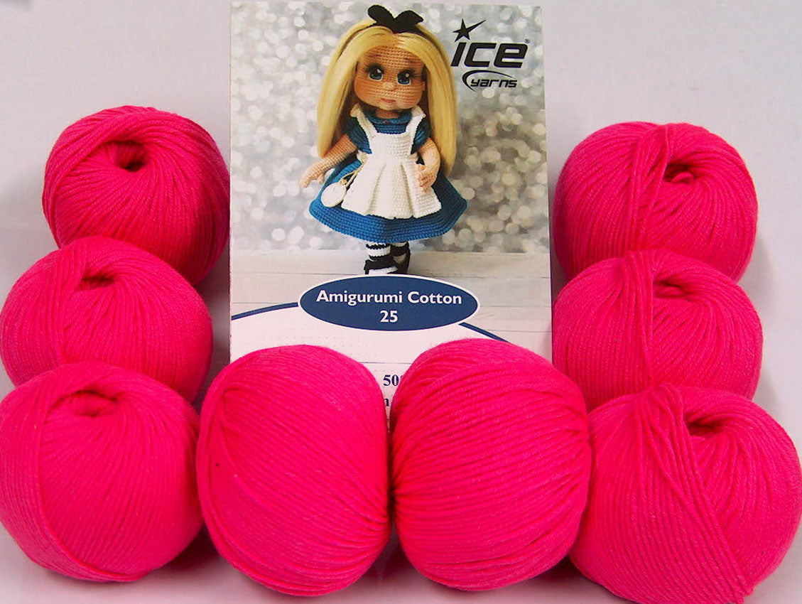 Amigurumi Cotton 25 Neon Pink Sku:fnt2-62408