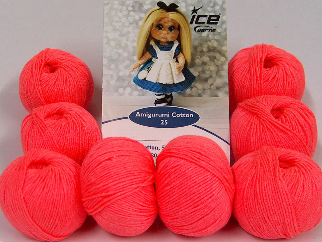 Amigurumi Cotton 25 Neon Salmon Sku:fnt2-62412