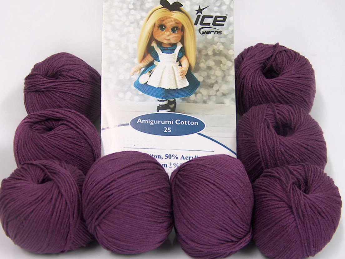 Amigurumi Cotton 25 Maroon Sku:fnt2-62416